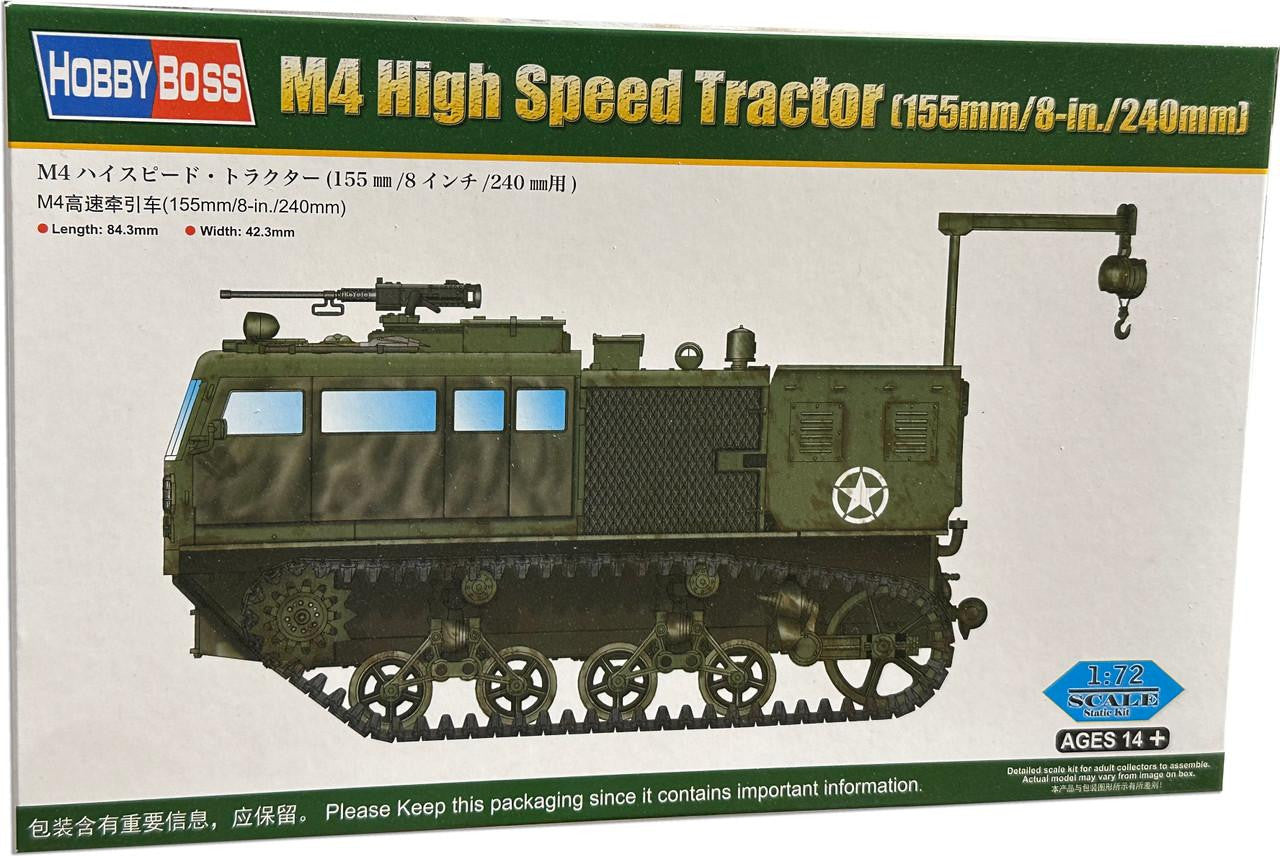 Model Kit Boss Austin Hobby Boss 1/72 Hobby Boss M4 High Speed Tractor (155mm/8-in./240mm ...